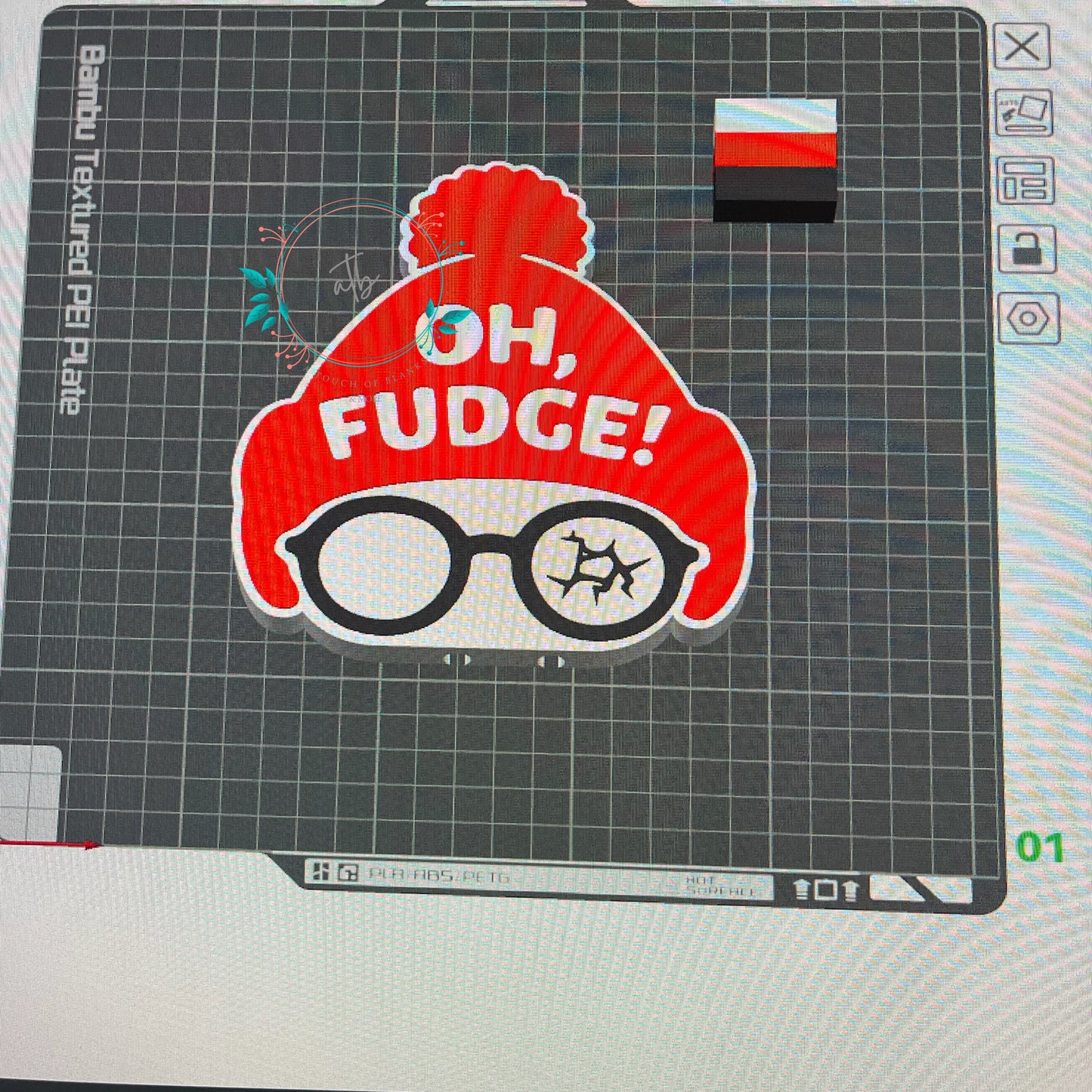 Oh Fudge Interchangeable Soap Holder FRONT PLATE ONLY 3MF Digital File