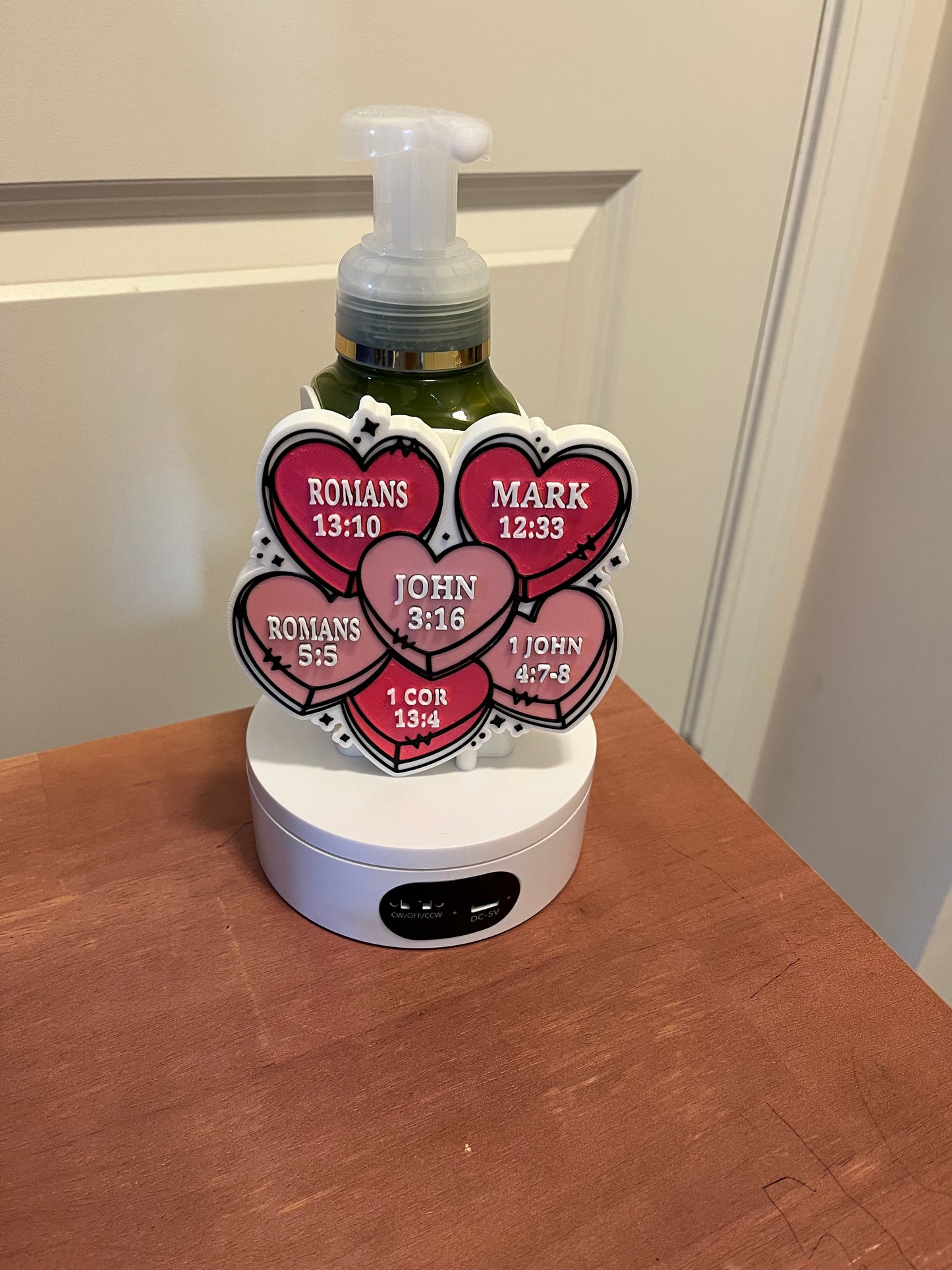 Conversation Hearts-Bible Verses Soap Holder