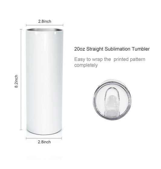 20 oz Straight Tumbler with Plastic Straw 20 oz Straight Tumbler with Plastic Straw