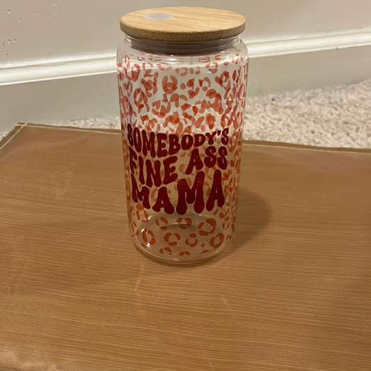 16 oz Clear Sublimatable Glass Beer Can with Bamboo Lid & Straw 16 oz Clear Sublimatable Glass Beer Can with Bamboo Lid & Straw