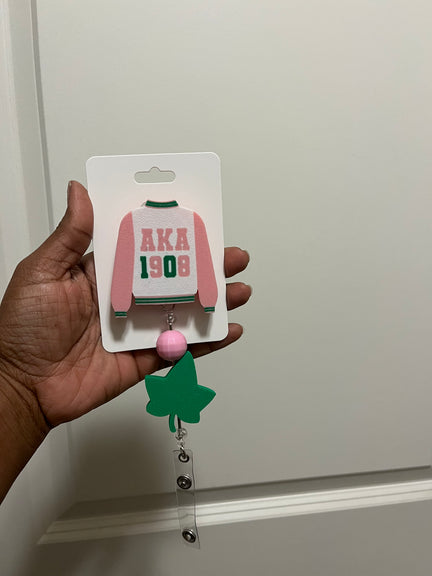 Pink & Green Jacket Badge Reel 3MF Digital File