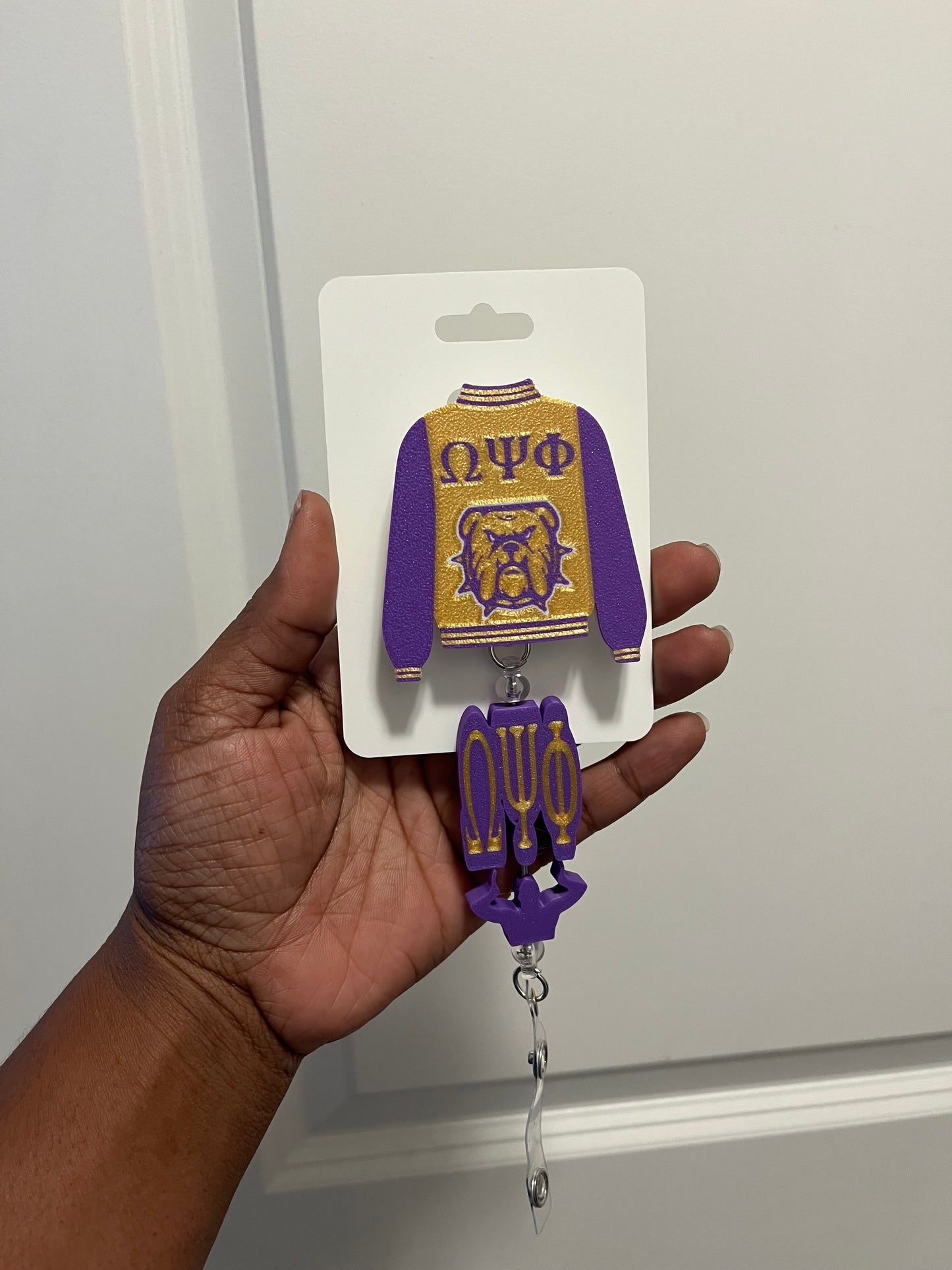 Purple & Gold Jacket Badge Reel 3MF Digital File