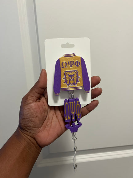 Purple & Gold Jacket Badge Reel 3MF Digital File