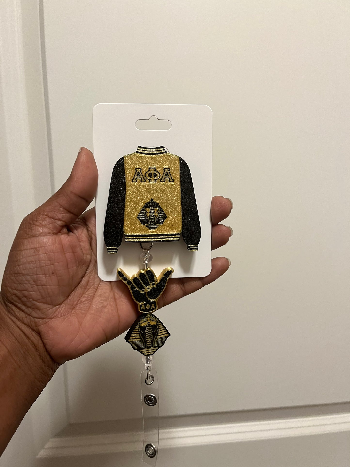 Black & Gold Jacket Badge Reel 3MF Digital File