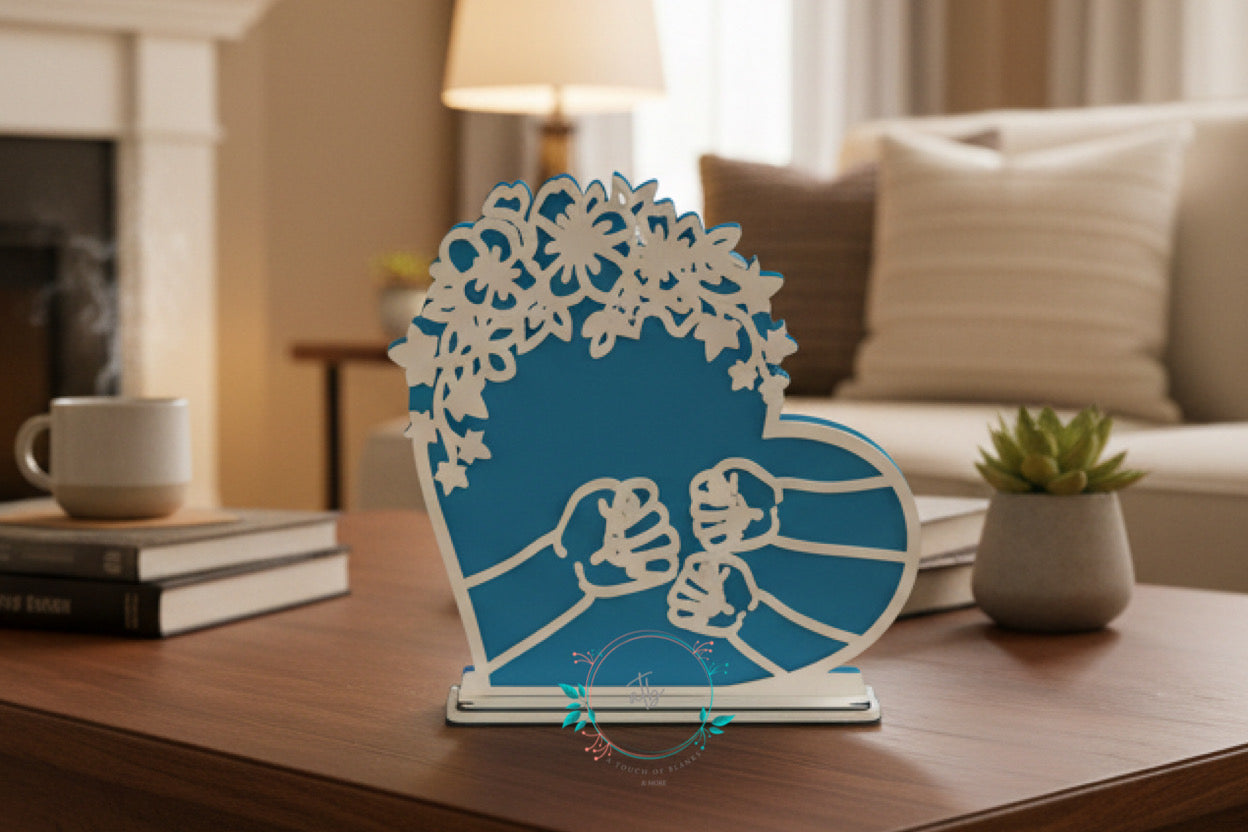 Family Fist Bump Sign 3mf File (Digital Download)