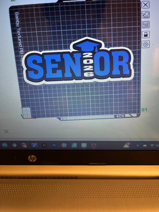 Senior 2026 Cheer Stick (3MF Digital File)