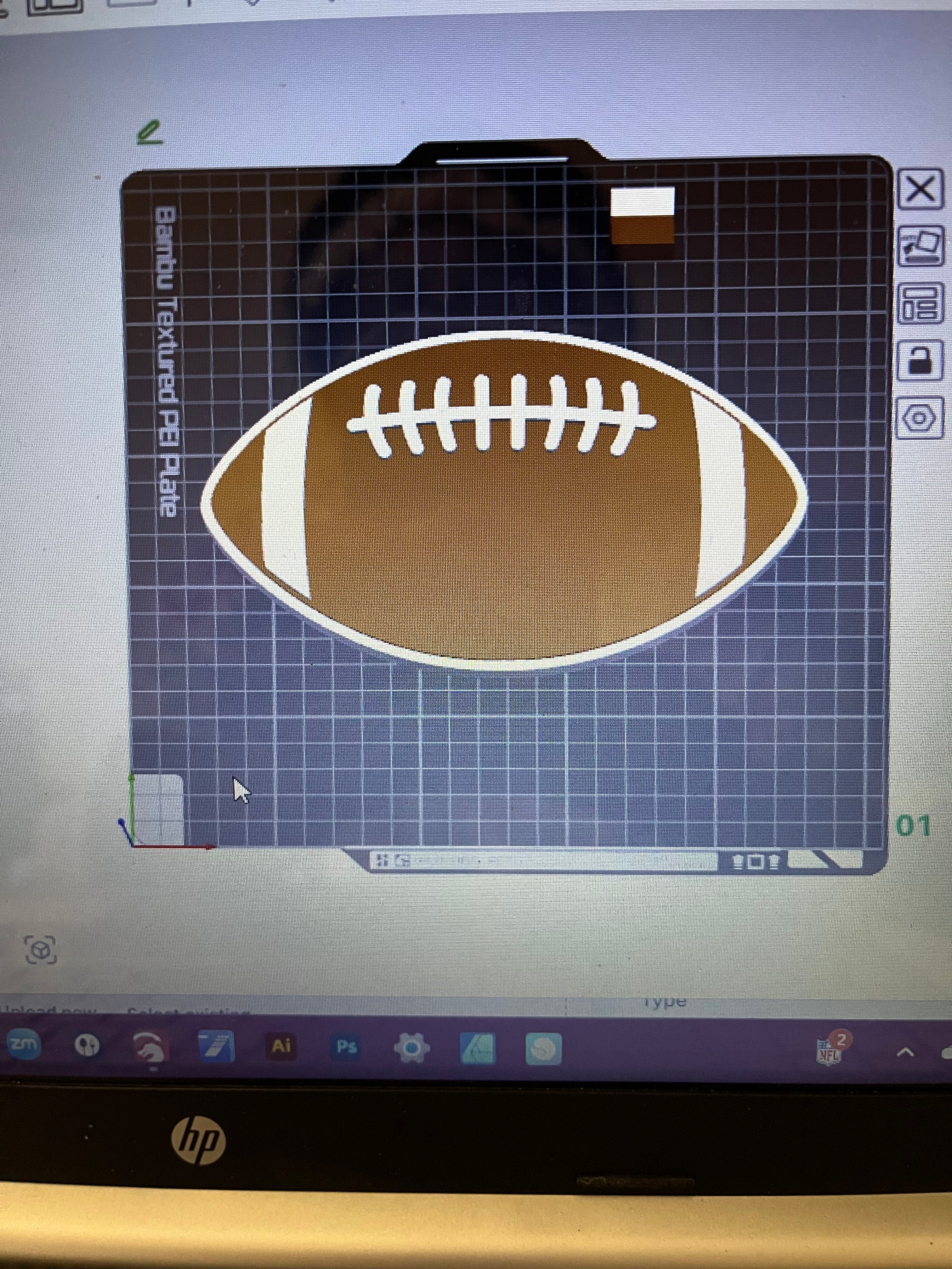 Blank Football Cheer Stick (3MF Digital File) – A Touch of Blanks & More