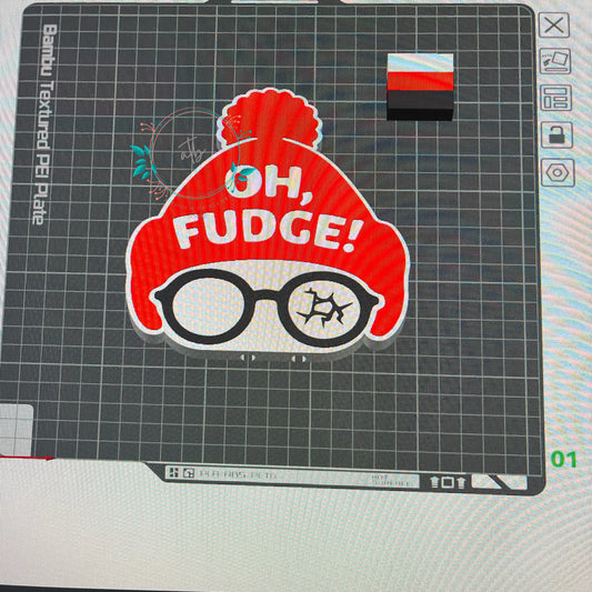 Oh Fudge Interchangeable Soap Holder FRONT PLATE ONLY 3MF Digital File