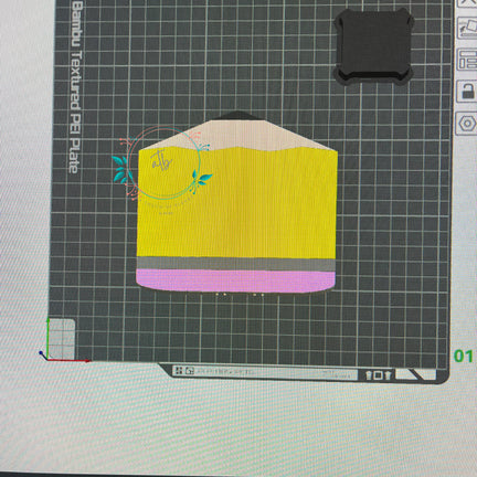 Pencil Interchangeable Soap Holder FRONT PLATE ONLY 3MF Digital File (5 color file)