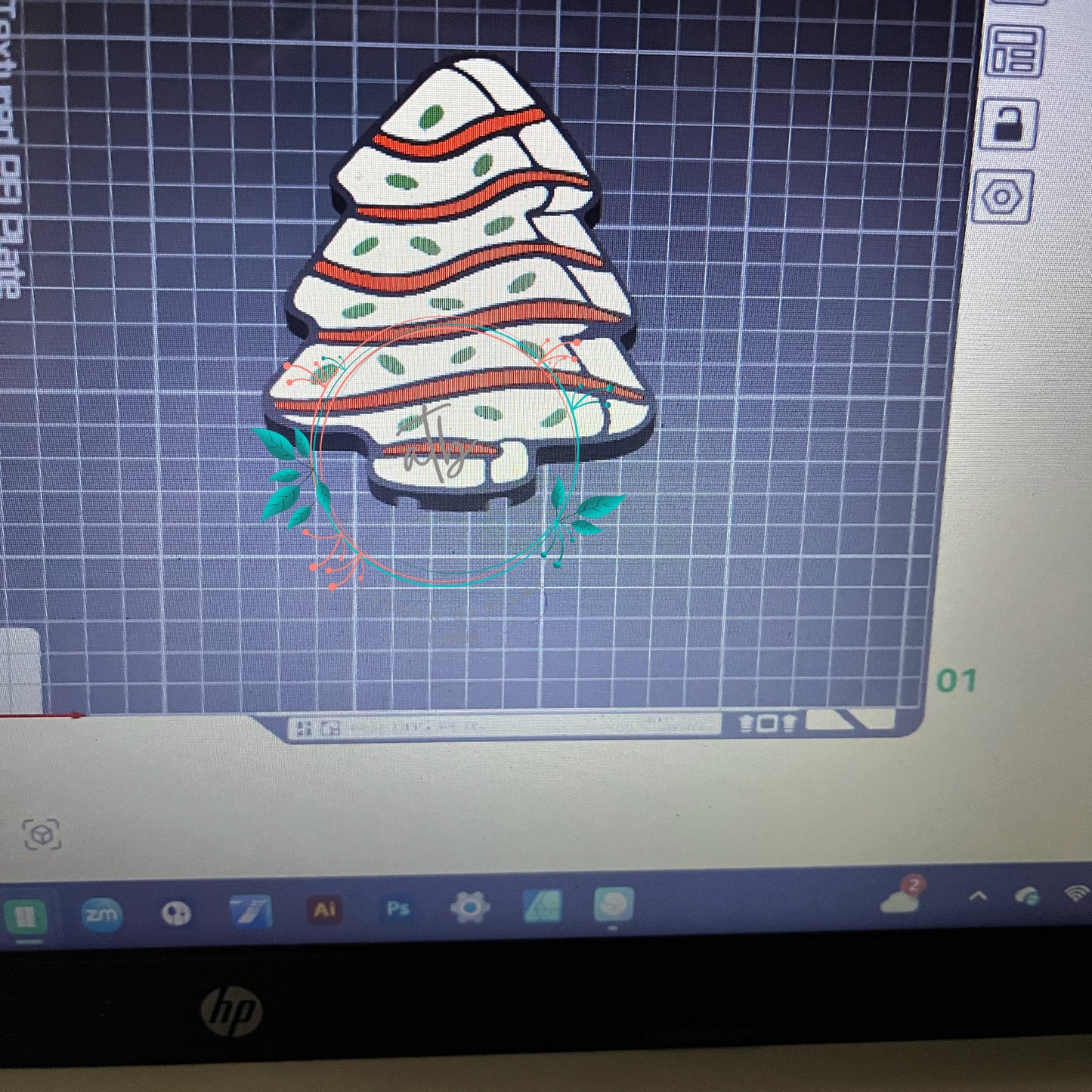 Christmas Tree Interchangeable Soap Holder FRONT PLATE ONLY 3MF Digital File