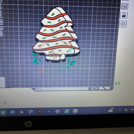 Christmas Tree Interchangeable Soap Holder FRONT PLATE ONLY 3MF Digital File