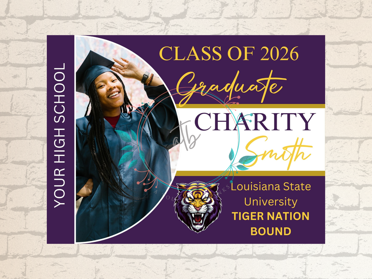 Example Grad Ou Sign Grad Yard Sign Template (Digital Download) – A Touch of Blanks & More