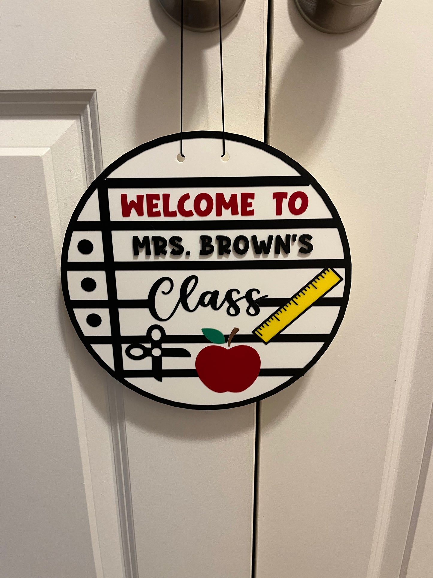 Teacher Door Sign 3MF File Digital Download (6 color file)