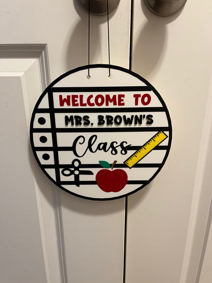 Teacher Door Sign 3MF File Digital Download (6 color file)