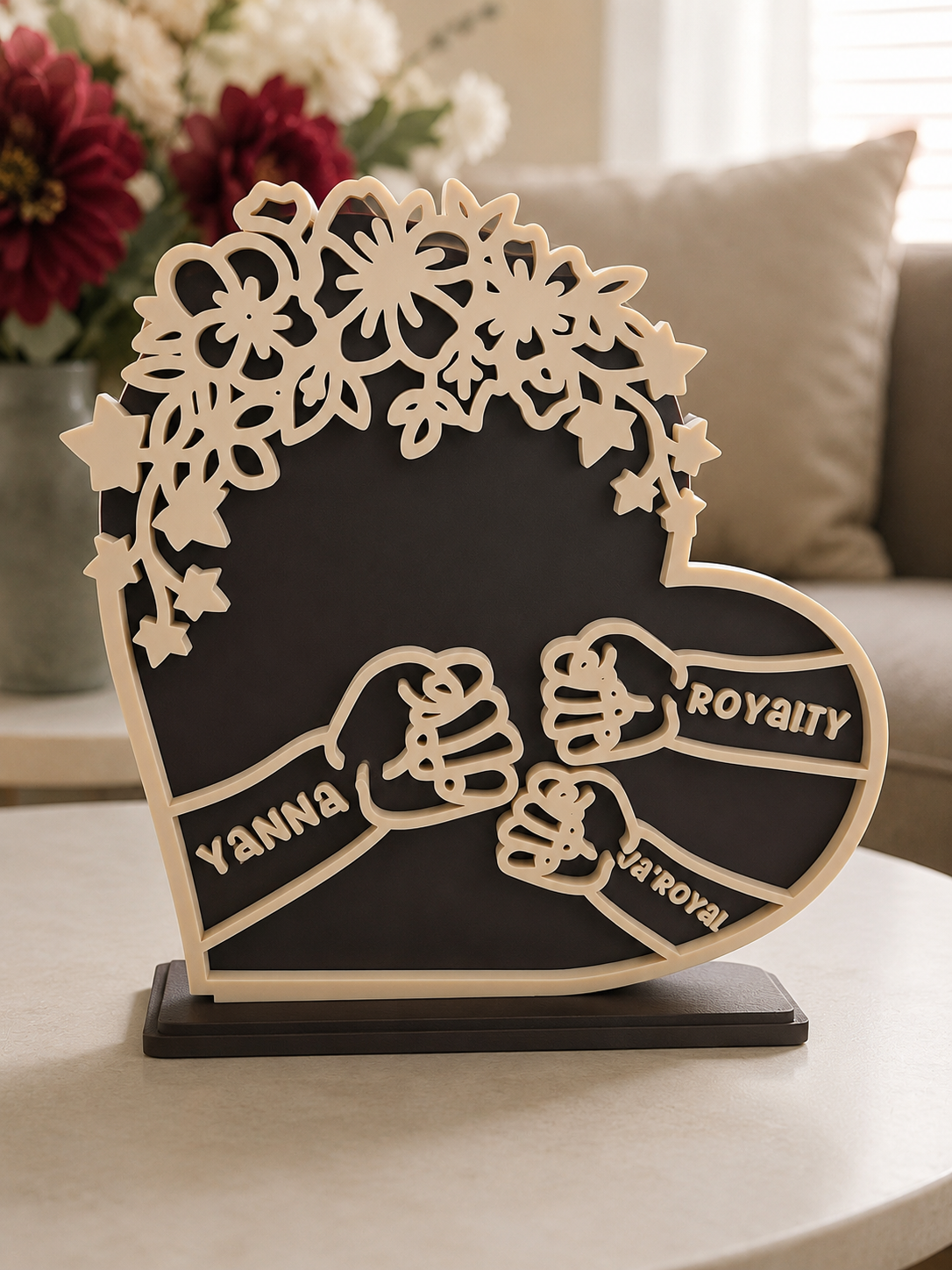 Family Fist Bump Sign 3mf File (Digital Download)