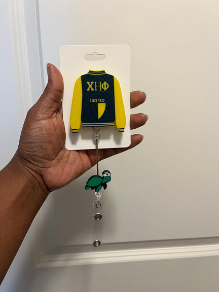 Yellow & Green Jacket Badge Reel 3MF Digital File