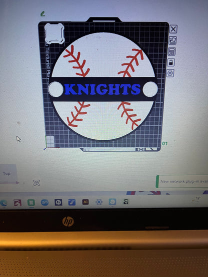 Baseball Cheer Stick (2 plates) 3MF File (Digital Download)