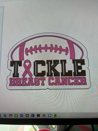 Breast Cancer Football Cheer Stick 3MF File (Digital Download)