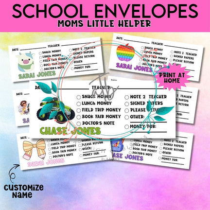 Back-to-School Envelopes (Digital Download)