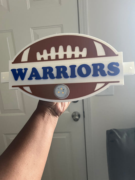 Split Football Cheer Stick (2 plates) 3MF File (Digital Download)