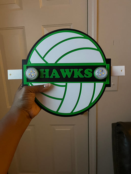 Volleyball Cheer Stick (2 plates) 3MF File (Digital Download)