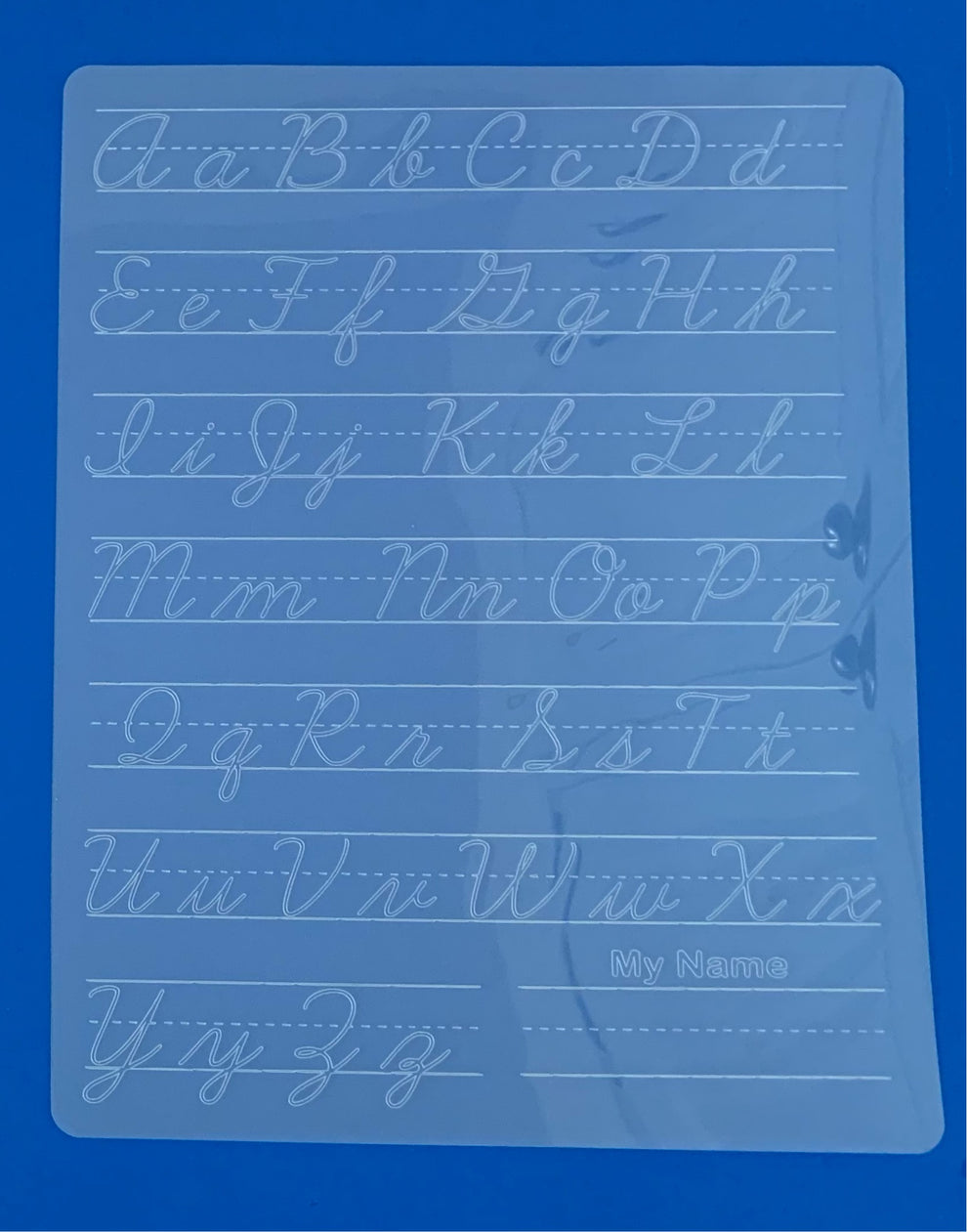 Kids Tracing Mat Template (Cursive ABCs) – A Touch of Blanks & More