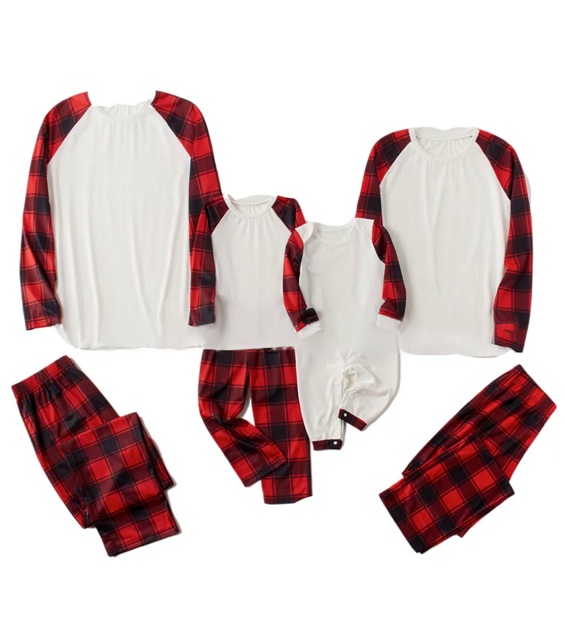 Sublimation Blank Buffalo Plaid Christmas Pajamas – A Touch of Blanks ...